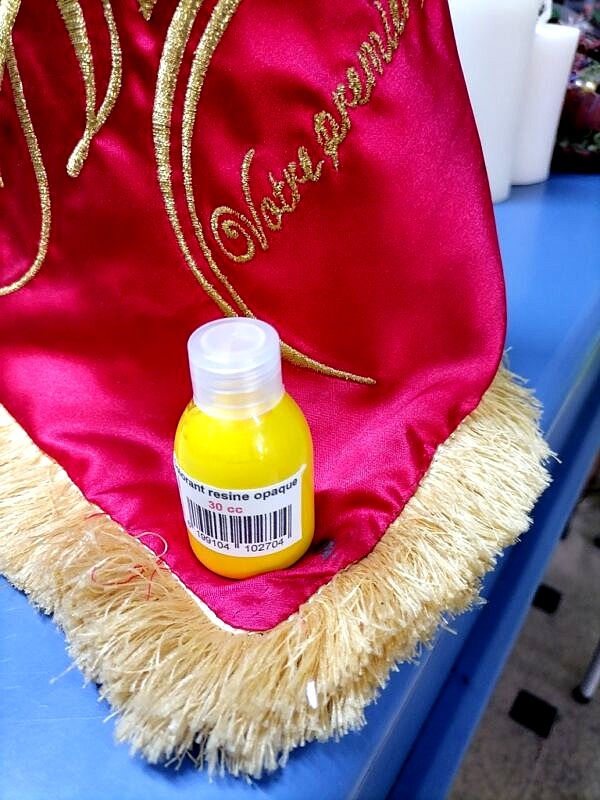 colorant opaque pour résine jaune 30ml