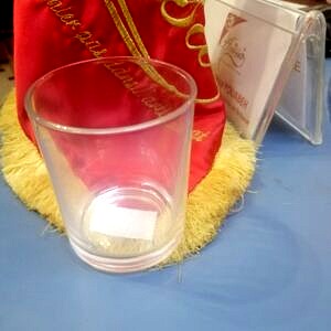 porte bougie en verre transparent une mèche