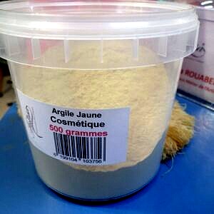 Argile Jaune pour cosmétique 500 gr