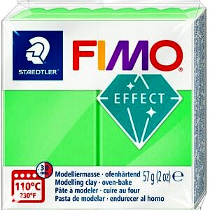 PATE POLYMERE FIMO EFFECT TRANSPARENT VERT 57 gr REF 8010-504