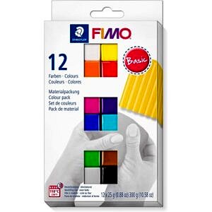 Paquet Pâte Fimo Soft Basic- 12 x 25 g