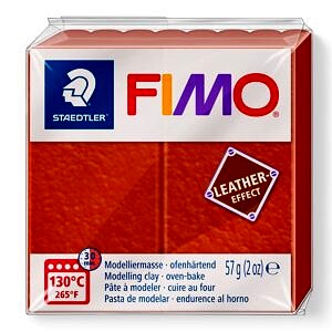 PATE POLYMERE FIMO EFFECT CUIR ROUILLE 57 gr REF 8010-749