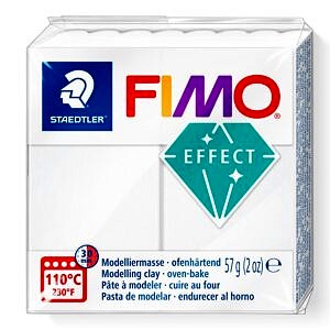 PATE POLYMERE FIMO EFFECT TRANSPARENT BLANC 57 gr REF 8010-14