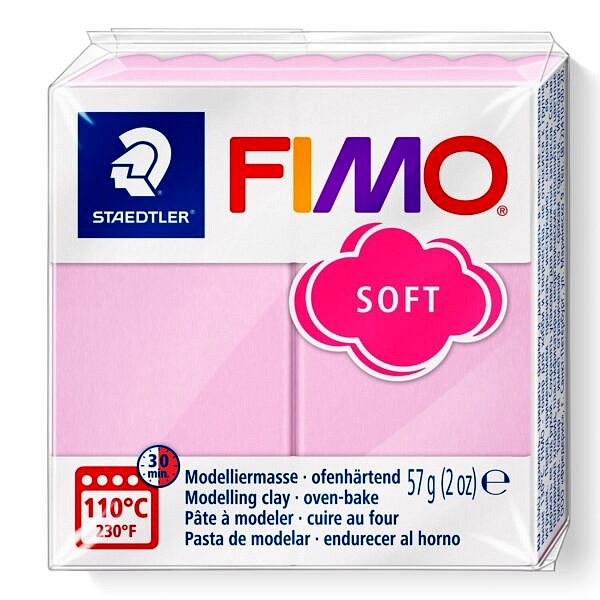 PATE POLYMERE FIMO SOFT LIGHT PINK 57 gr REF 8020-205