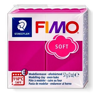 PATE POLYMERE FIMO SOFT RASPBERRY 57 gr REF 8020-22