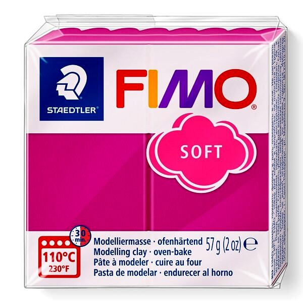PATE POLYMERE FIMO SOFT RASPBERRY 57 gr REF 8020-22