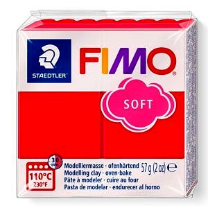 PATE POLYMERE FIMO SOFT ROUGE INDIEN 57 gr REF 8020-24