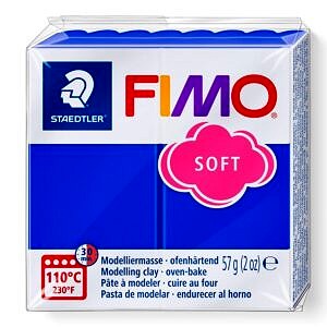 PATE POLYMERE FIMO SOFT BLEU BRILLANT 57 gr REF 8020-33