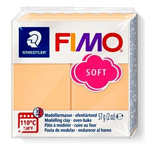 PATE POLYMERE FIMO SOFT PASTEL PECHE 57 gr REF 8020-405