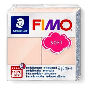 PATE POLYMERE FIMO SOFT ROSE PALE 57 gr REF 8020-43
