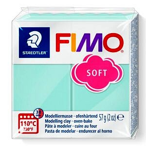 PATE POLYMERE FIMO SOFT PASTEL MINT 57 gr REF 8020-505