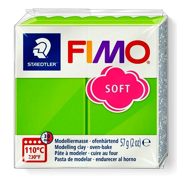 PATE POLYMERE FIMO SOFT VERT POMME 57 gr REF 8020-50