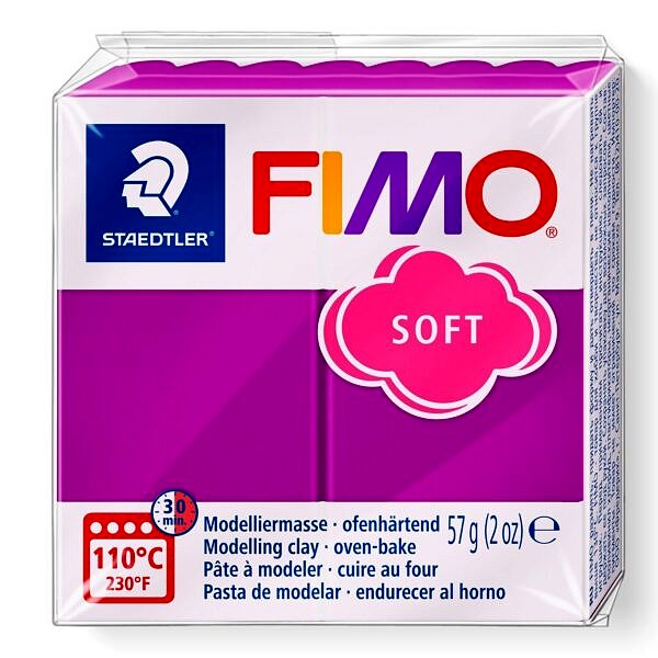 PATE POLYMERE FIMO SOFT POURPRE 57 gr REF 8020-61