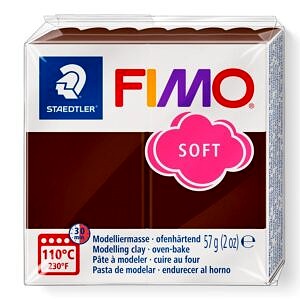 PATE POLYMERE FIMO SOFT CHOCOLAT 57 gr REF 8020-75