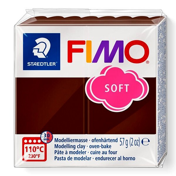 PATE POLYMERE FIMO SOFT CHOCOLAT 57 gr REF 8020-75