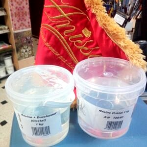 Résine epoxy cristal transparente bi-composants 1kg