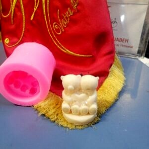 Moule silicone oursons frères 55 x 56 mm