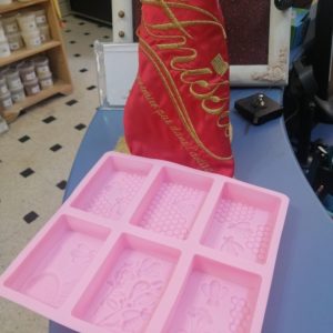 Moule silicone pour Savon abeille 6 empreintes rectangle
