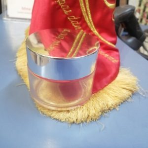 Pot de crème en verre transparent couvercle en argent 100ML