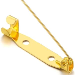 Support pour broche doré avec 2 trous 25 mm